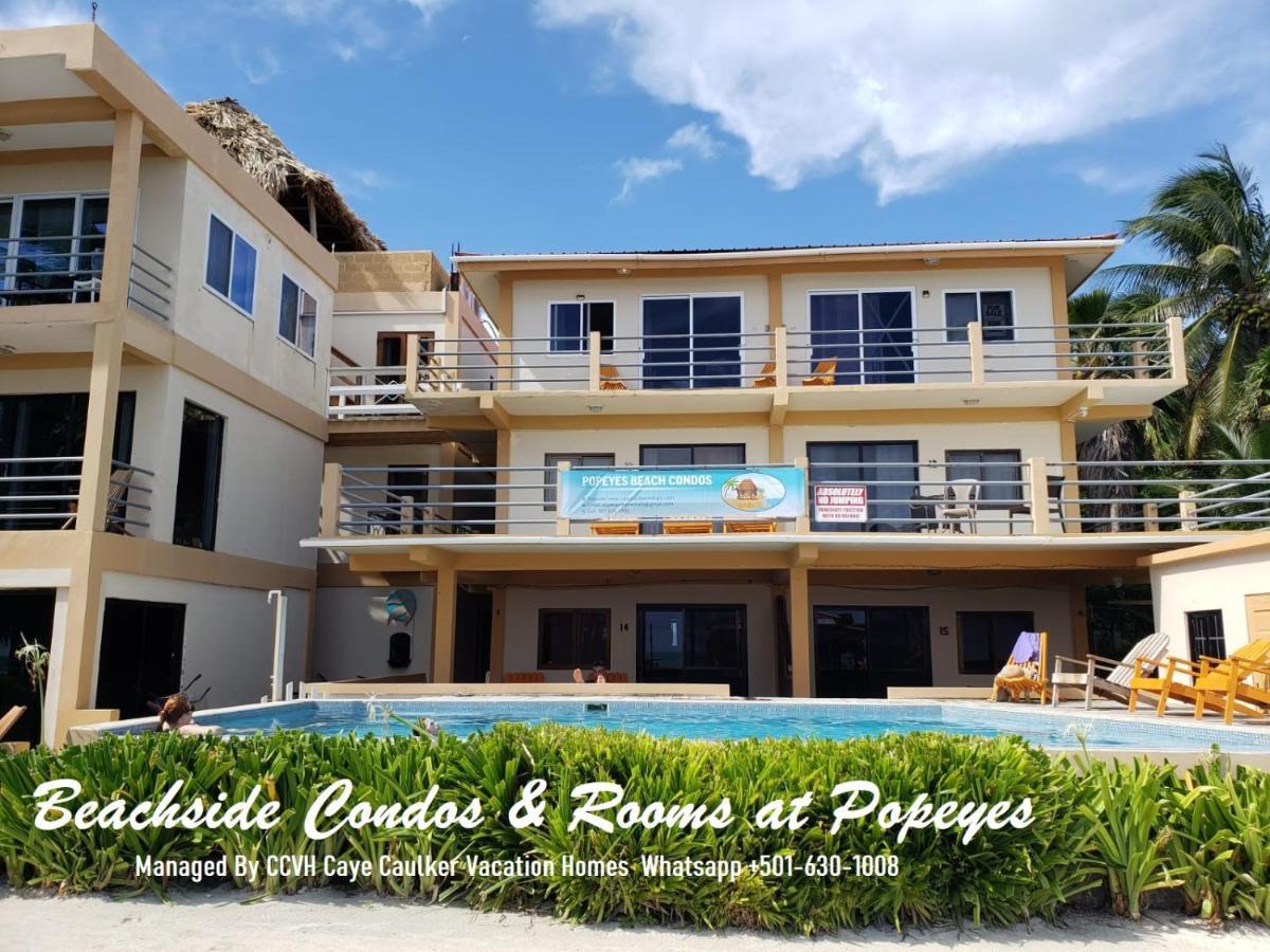 Beach Club Budget Rooms At Popeyes Caye Caulker Bagian luar foto