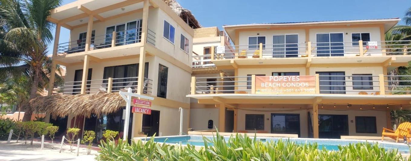 Beach Club Budget Rooms At Popeyes Caye Caulker Bagian luar foto